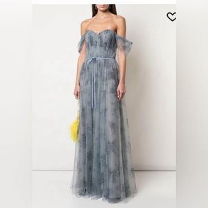 [With Tags] Marchesa Notte Bridesmaid dress ENNA DUSTY BLUE - SOLD OUT STYLE